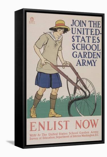 World War I Poster for Gardening-null-Framed Stretched Canvas