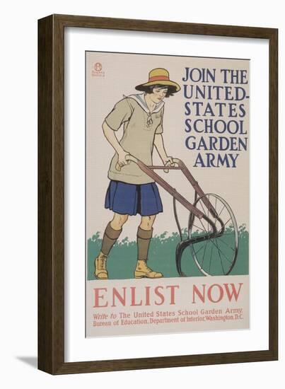 World War I Poster for Gardening-null-Framed Art Print