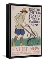 World War I Poster for Gardening-null-Framed Stretched Canvas