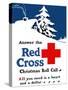 World War I Poster Showing a Snow Covered Cabin with a Red Cross Sign in Window-Stocktrek Images-Stretched Canvas