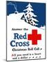 World War I Poster Showing a Snow Covered Cabin with a Red Cross Sign in Window-Stocktrek Images-Mounted Photographic Print