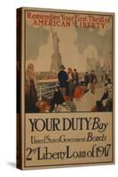 World War I Poster Urging American Immigrants to Buy U.S. War Bonds-null-Stretched Canvas