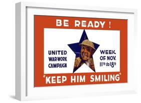 World War I Propaganda Poster for the United War Work Campaign-Stocktrek Images-Framed Art Print