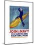 World War I Propaganda Poster of a Sailor Riding a Torpedo-Stocktrek Images-Mounted Art Print