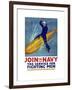 World War I Propaganda Poster of a Sailor Riding a Torpedo-Stocktrek Images-Framed Art Print