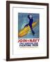 World War I Propaganda Poster of a Sailor Riding a Torpedo-Stocktrek Images-Framed Art Print