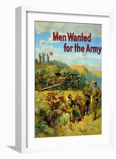 World War I Propaganda Poster of Soldiers Manning Various Posts-null-Framed Art Print