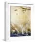 World War I- Raid on Cuxhaven-Cyrus Cuneo-Framed Giclee Print