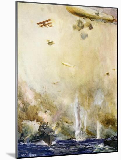 World War I- Raid on Cuxhaven-Cyrus Cuneo-Mounted Giclee Print