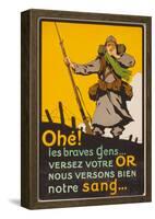 World War I Soldier French War Propaganda Vintage Ad Poster Print-null-Framed Poster