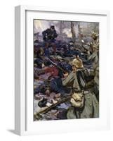 World War I- The Germans capture Fort Beauséjour-Cyrus Cuneo-Framed Giclee Print