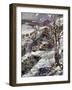 World War I- The Russians cross the Carpathians-Cyrus Cuneo-Framed Giclee Print