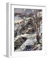 World War I- The Russians cross the Carpathians-Cyrus Cuneo-Framed Giclee Print