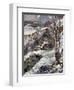 World War I- The Russians cross the Carpathians-Cyrus Cuneo-Framed Giclee Print