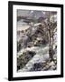 World War I- The Russians cross the Carpathians-Cyrus Cuneo-Framed Giclee Print