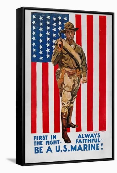 World War I: U.S. Marines-James Montgomery Flagg-Framed Stretched Canvas