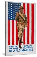 World War I: U.S. Marines-James Montgomery Flagg-Stretched Canvas