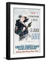 World War I: U.S. Navy-Howard Chandler Christy-Framed Premium Giclee Print