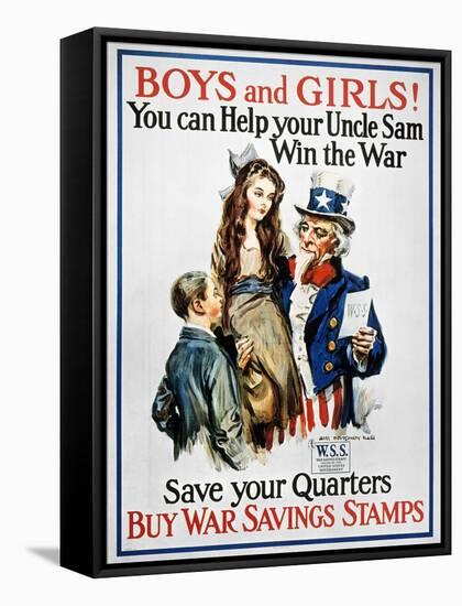 World War I: U.S. Poster-James Montgomery Flagg-Framed Stretched Canvas