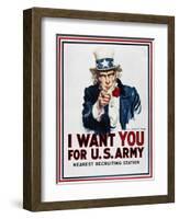 World War I: Uncle Sam-James Montgomery Flagg-Framed Giclee Print