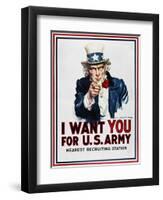 World War I: Uncle Sam-James Montgomery Flagg-Framed Giclee Print