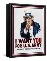 World War I: Uncle Sam-James Montgomery Flagg-Framed Stretched Canvas