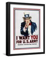 World War I: Uncle Sam-James Montgomery Flagg-Framed Giclee Print