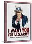 World War I: Uncle Sam-James Montgomery Flagg-Stretched Canvas