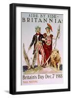World War I Victory Poster Celebrating the American-British Relationship, 1918-null-Framed Art Print