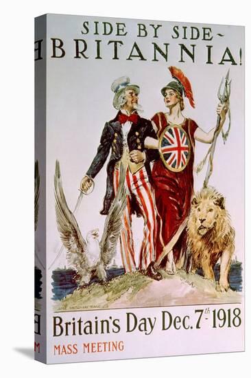World War I Victory Poster Celebrating the American-British Relationship, 1918-null-Stretched Canvas