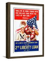 World War I War Bonds Poster-null-Framed Art Print