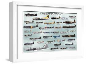 World War II Aircrafts-null-Framed Art Print