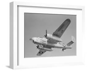 World War II B-25 Aircraft Training in Sky-null-Framed Photographic Print