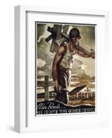 World War Ii: Bond Poster-null-Framed Giclee Print