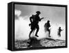 World War II, British Troops Advancing During the Battle of El Alamein, 1942-null-Framed Stretched Canvas