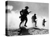 World War II, British Troops Advancing During the Battle of El Alamein, 1942-null-Stretched Canvas