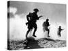 World War II, British Troops Advancing During the Battle of El Alamein, 1942-null-Stretched Canvas