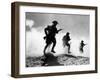 World War II, British Troops Advancing During the Battle of El Alamein, 1942-null-Framed Photo