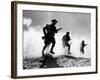World War II, British Troops Advancing During the Battle of El Alamein, 1942-null-Framed Photo