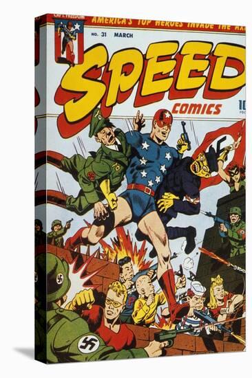 World War Ii: Comic Book-null-Stretched Canvas