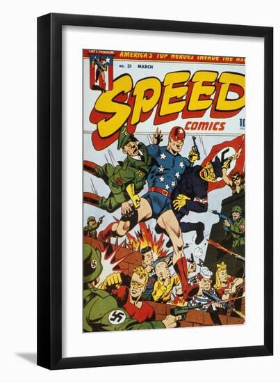 World War Ii: Comic Book-null-Framed Giclee Print