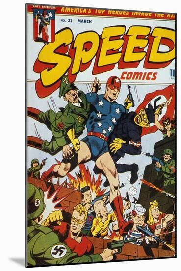 World War Ii: Comic Book-null-Mounted Giclee Print