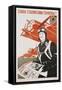 World War Ii-Era Soviet Poster Depicting a Pilot and Bombers-null-Framed Stretched Canvas