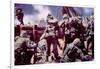 World War II, Marines Invading Tarawa, 1943-null-Framed Photo