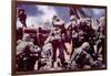 World War II, Marines Invading Tarawa, 1943-null-Framed Photo