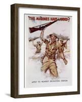 World War II, Marines Recruiting Poster, 1942-James Montgomery Flagg-Framed Art Print