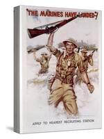 World War II, Marines Recruiting Poster, 1942-James Montgomery Flagg-Stretched Canvas