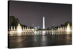 World War Ii Memorial at Night-demerzel21-Stretched Canvas