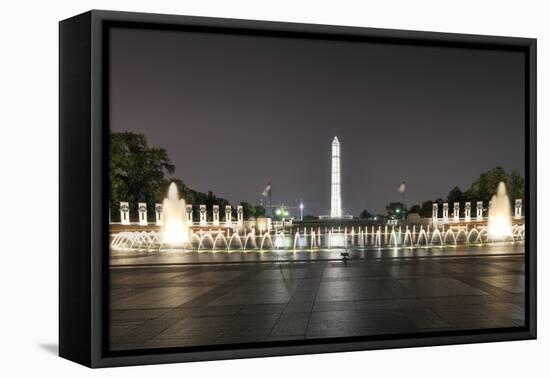 World War Ii Memorial at Night-demerzel21-Framed Stretched Canvas