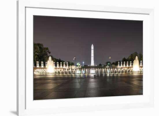 World War Ii Memorial at Night-demerzel21-Framed Photographic Print